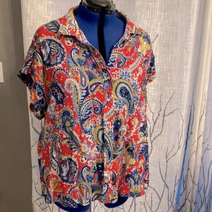 Colorful short sleeve button down